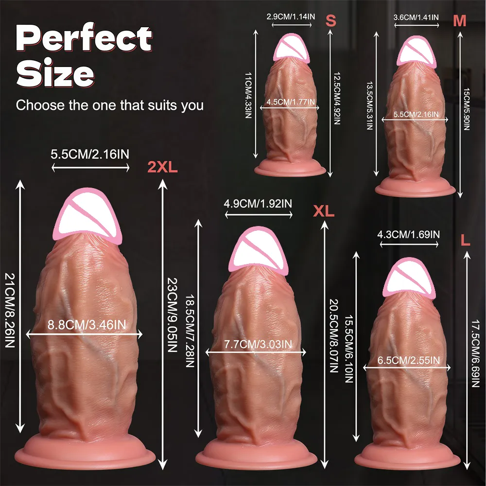 Thick Dildos Realistic Liquid Silicone Huge Penis Women Sex Toys G-spot Masturbation Big Dick Strap on Anal Dildo Lesbian 18+ — image 6