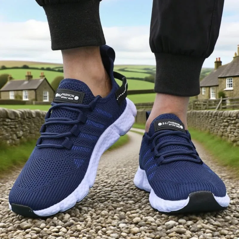 Soft Soled Running Shoes for Men Breathable Mesh Flexible Casual Sneakers Comfortable Sustainable Soles Tennis Training Shoes