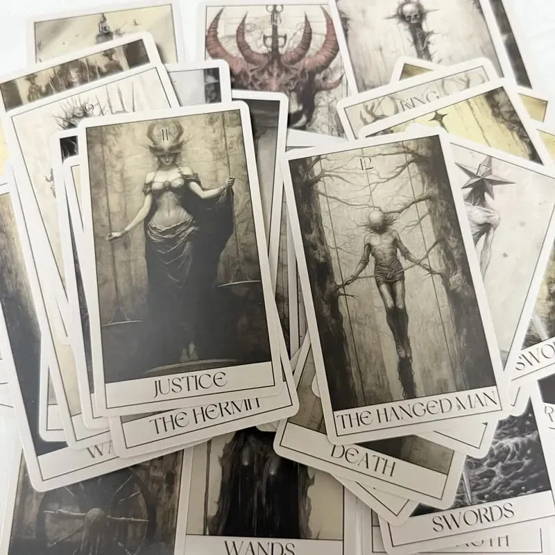 Gothic Horror Tarot Cards Wait 78 Tarots Board Games Leisure Entertainment Family Gatherings Gothic Tarot Deck