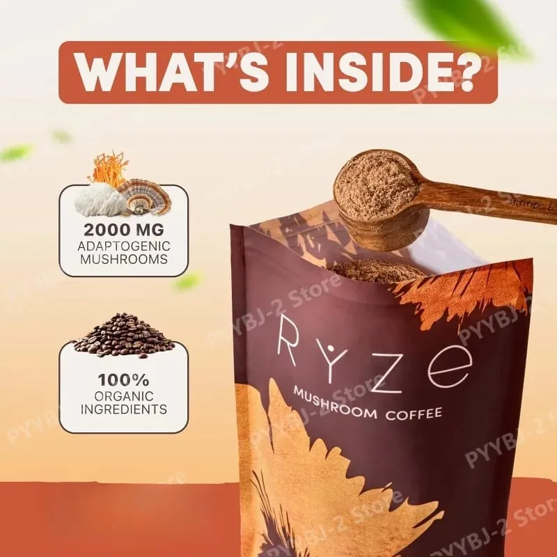مسحوق مستخلص الفطر العضوي مع مزيج زيت MCT المتكيف 6 أنواع من الدعم الغذائي اليومي مكمل تركيبة ناعمة — image 6