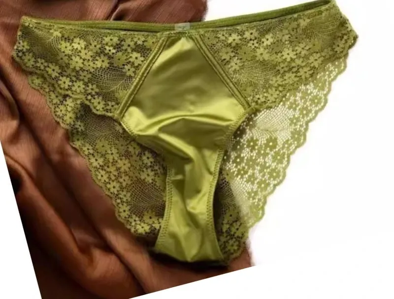 Sexy Satin Half Cup Push Up Bra Set Underwire Thin Smooth Green Lace Trim Comfort Luxury Lingerie for Women 32-38 Hot Sale S-XL