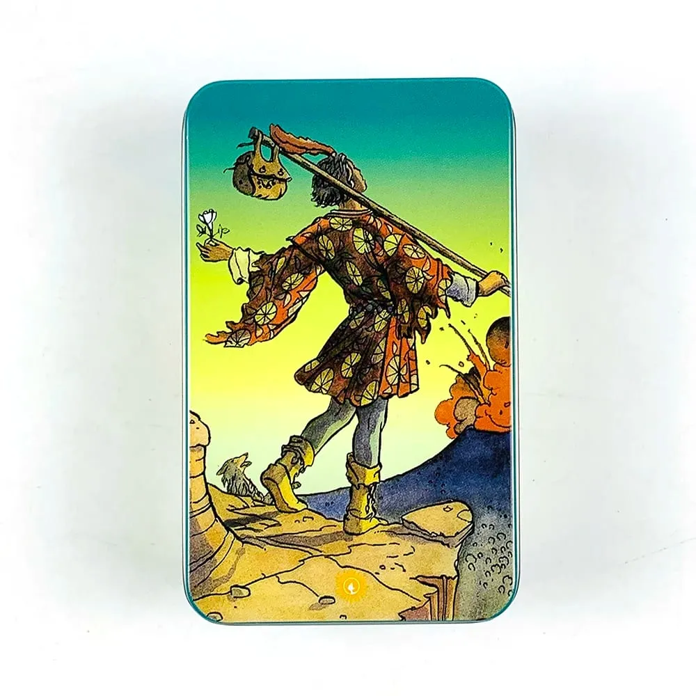 Metal Box Gilded Edition Tarot Cards Deck With Paper Guidebook for Beginners Classical Divination Board Games Cards Game