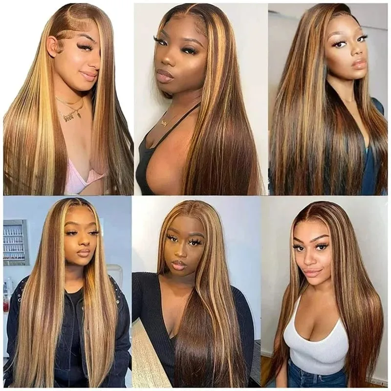 Highlight #4/27 Straight Tape In Hair Extensions 100% Human Hair Skin Weft Invisiable Tape In Human Hair Extensions 20/40/60pcs