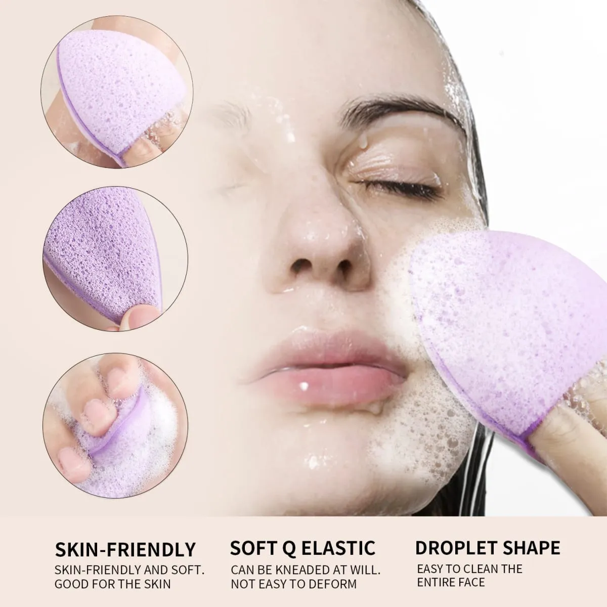 37Pcs Makeup Tool Kit 20Pcs Makeup Brushes With Hairband Wristband Powder Puff Facial Sponge — image 3