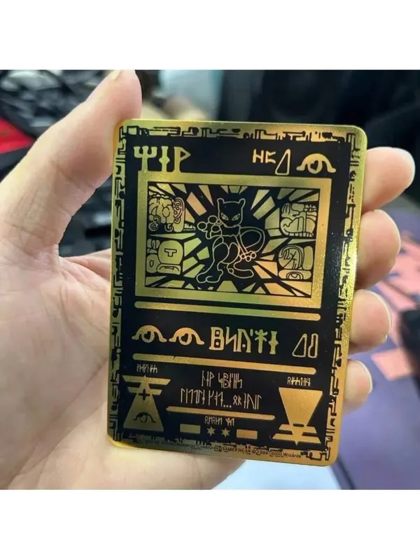 Pokemon Metal Game Collection Card Anime Figure Charizard Pikachu Blastoise Mewtwo Battle Collection Carte Card Toy Gift