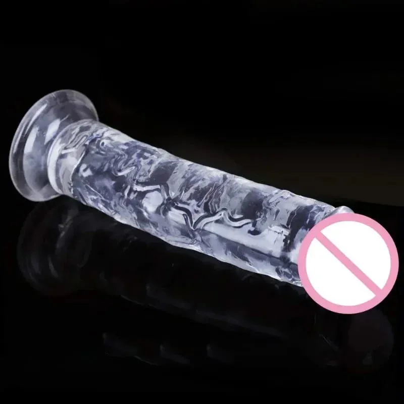 Transparent Soft Jelly Dildos Strong Suction Cup Female Anal Masturbator Clitoral Stimulator Big Dick Lesbian Women Sex Toys 18+
