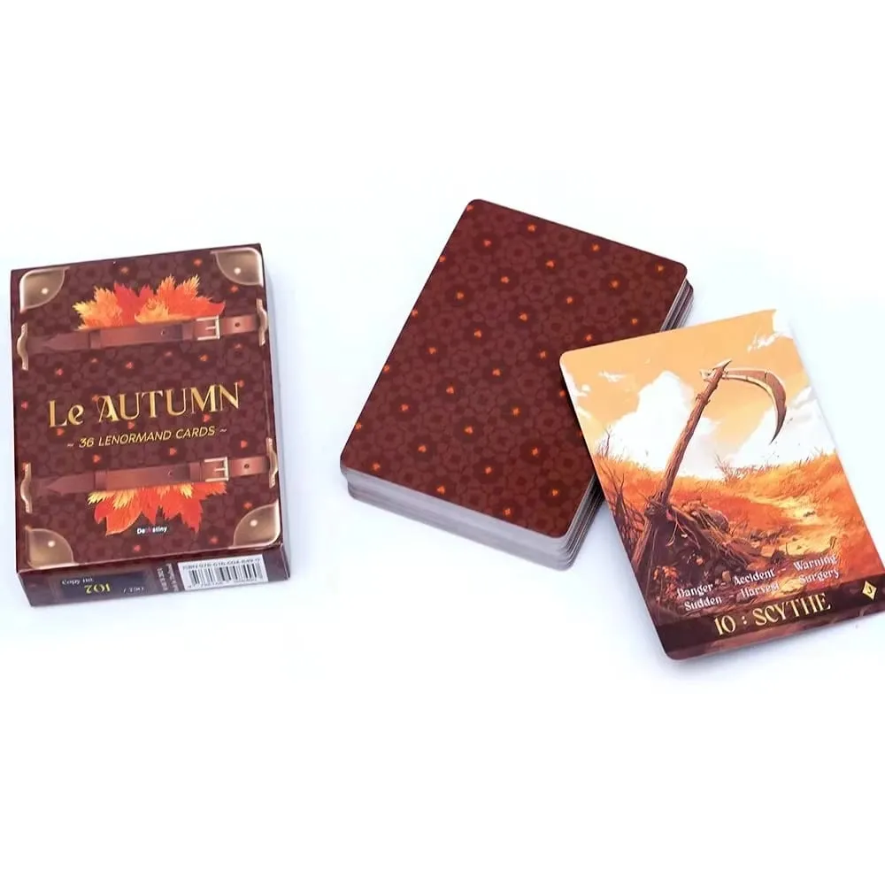 Nouveau Le Tarot d'automne 36 cartes Lenormand, jeu de société, fournitures de fête amusantes et délicates, cadeau de fête en famille, nouvelle collection
