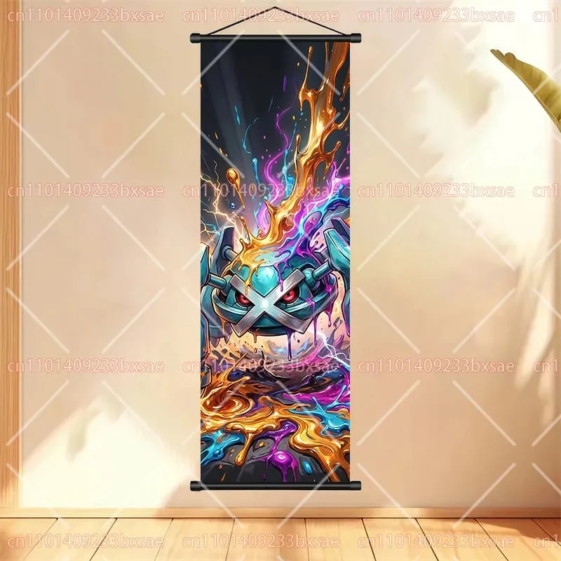 Anime Pokémon Gengar Charizard Kyogre Gyarados Mewtwo Rayquaza Cool Poster Hanging Scroll Painting Birthday Holiday Party Gift