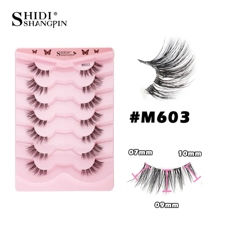 Half Lashes Cat Eye Lashes 3D Natural Winged End Eye Elongated Lashes Fox Eye Lashes Faux Mink Lashes Makeup