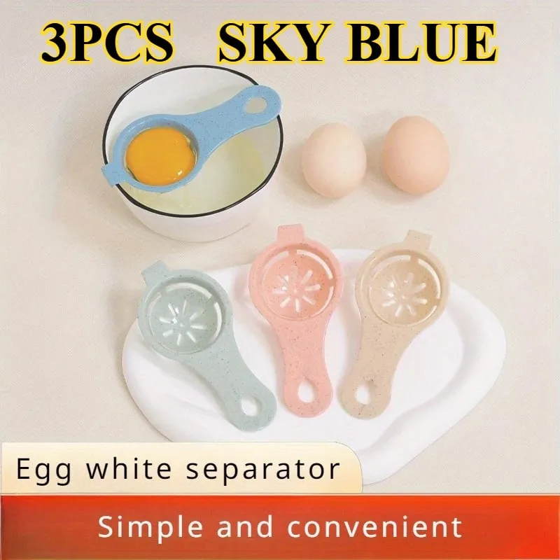 1pc Sustainable Wheat Straw Egg Separator - Easy Yolk & White Filter For Baking Kitchen Gadget