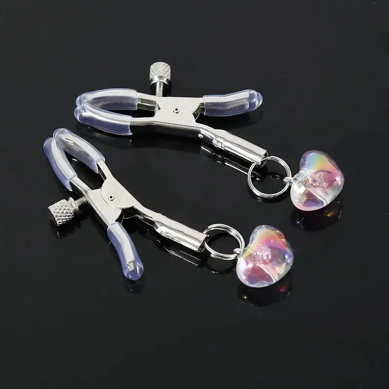 Nipple Clamps Set 7 Pairs Adjustable Screw Cute Charm Pendants Breast Clamps BDSM Fetish Body Jewelry Adult Sex Toy Women