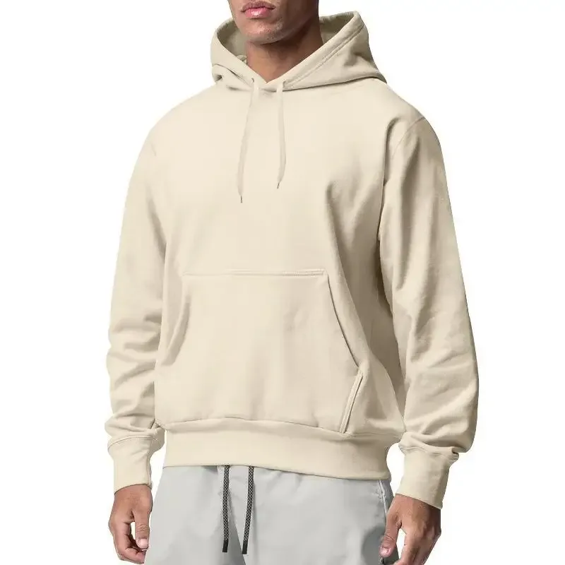 2026 New Men's Fashion Harajuku Hooded Sweatshirts Casual All-match Pullovers Male Streetwear Autumn Winter Fleece Warm Hoodies