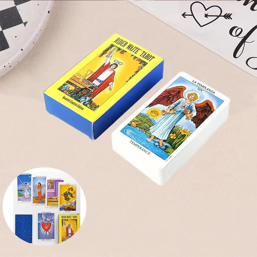Hot Sell Rider Waite Tarot Card Divination Personal Use Tarot Deck Full English Spanish Version Oracles Deck for Girl Board Game — image 4
