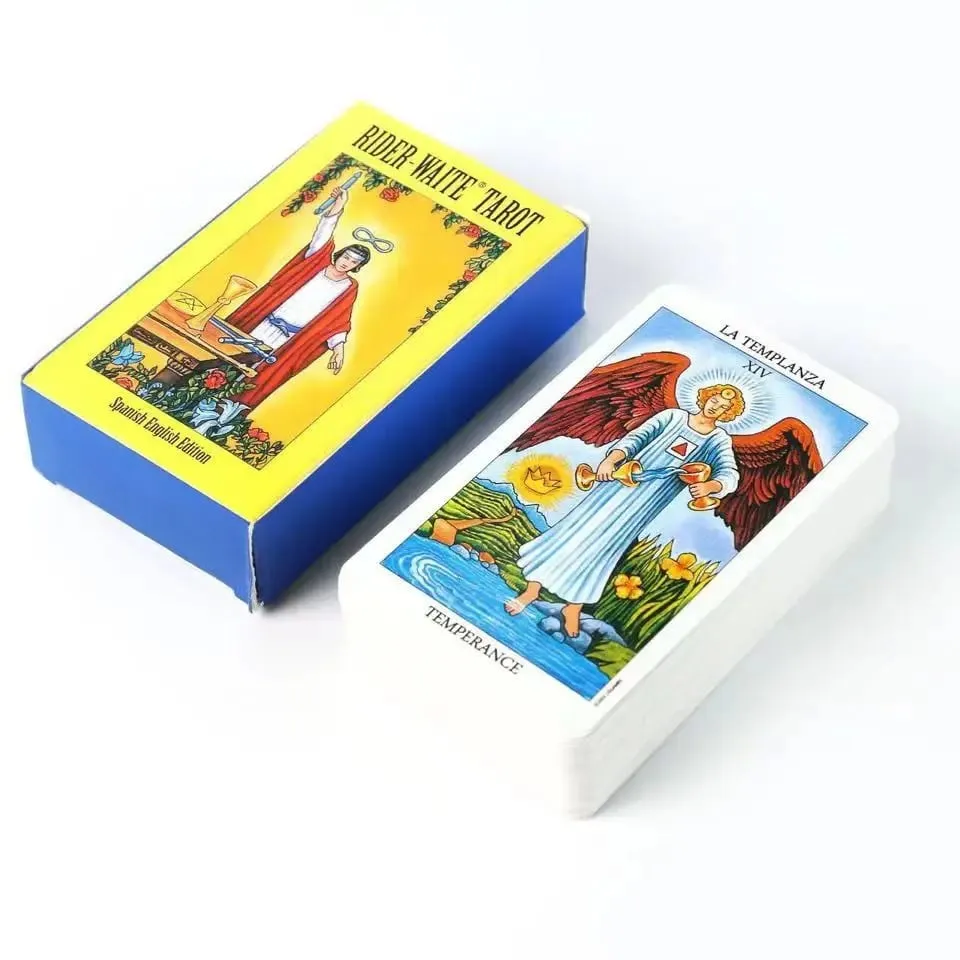The Rider Waite Smith 1909 Tarot Cards Oracle Deck for Beginners English Spanish Classic Divination Edition Play Game