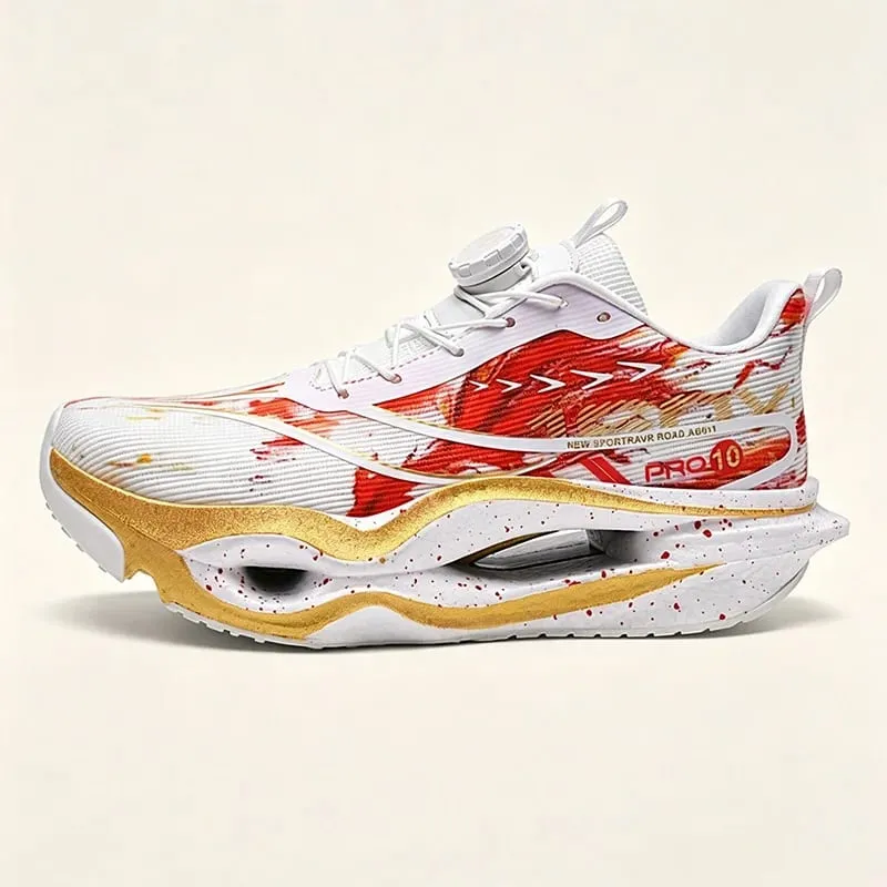 Men Propulsive Carbon Plate Racing Shoes Breathable Wide Fit Energy Return Marathon Sneakers Cushion for Women Running Trainers