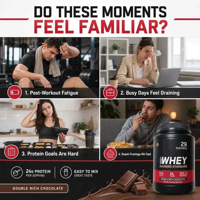 Whey Protein Powder Chocolate Flavor 899g for Daily Protein Intake and Sports Nutrition 29 Servings