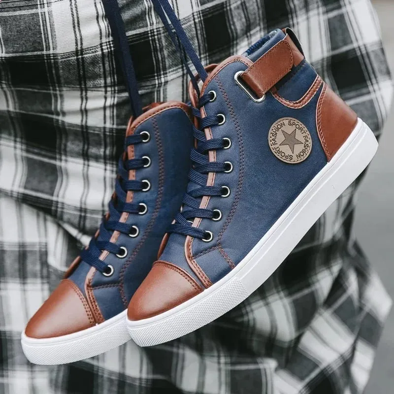 Men's High Top Walking Shoes Hot Selling Teenagers Outdoor Leisure Shoes Thick Soled Practical Jogging Large Size 39-46 Sneakers