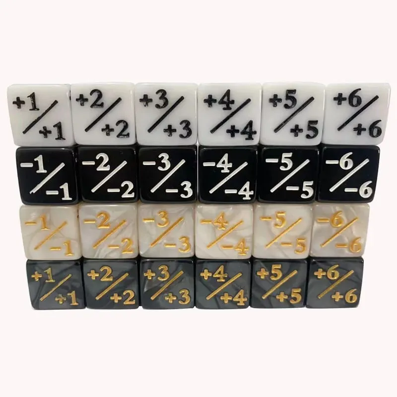 16mm 6 Side Dice Counters +1-1 Kids Toy Counting For MTG The Gathering Card Gaming Token Loyalty Gift 10PCS/Bag