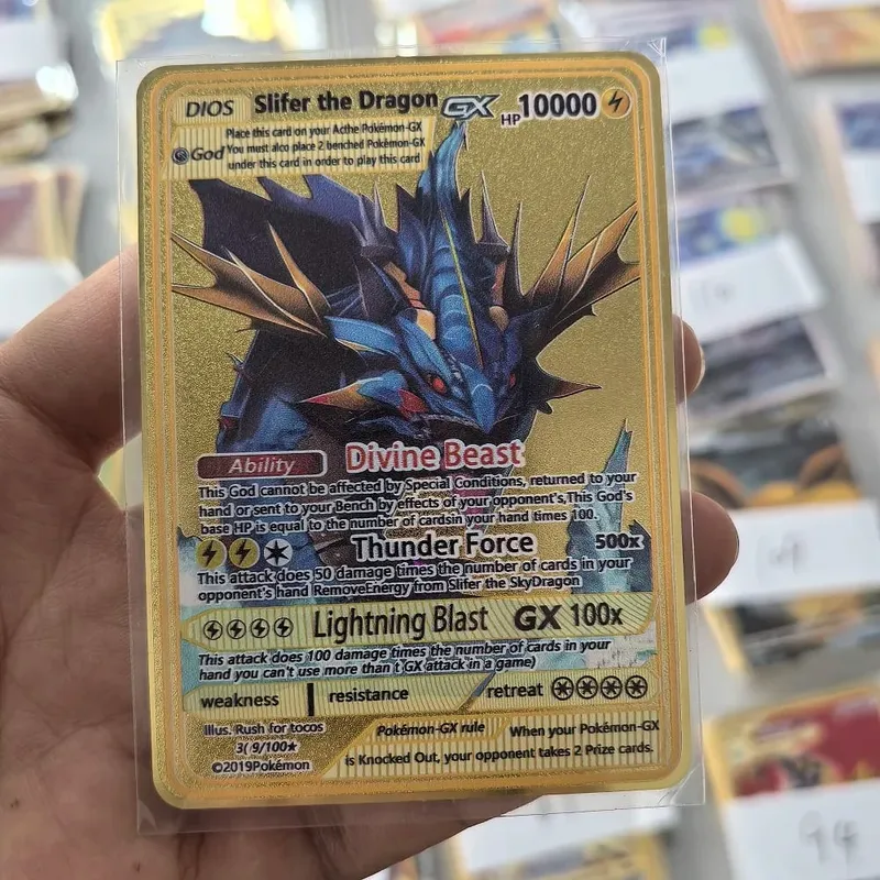 10000HP Charizard Vmax Pokemon Cards Metal English Card Arceus GX Vstar V Golden Limited Kids Gift Game Battle Collection Cards