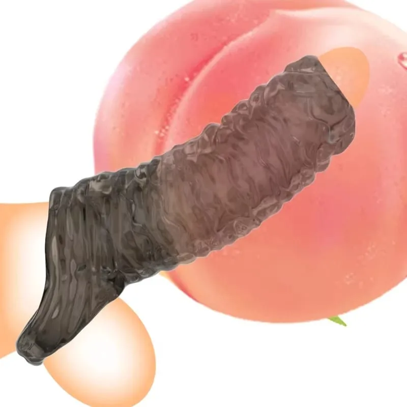 Male Realistic Penis Sleeve Extender Cock Sleeve Dick Enlargement Delay Ejaculation Cock Rings Reusable Condom Sex Toys For Men