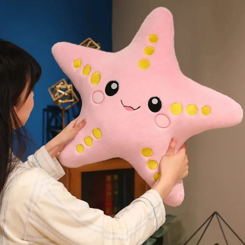 12/43cm Starfish Star Plush Pillow Stuffed Smiling Ocean Animal Colorful Cushion Sofa Chair Decor Present — image 4