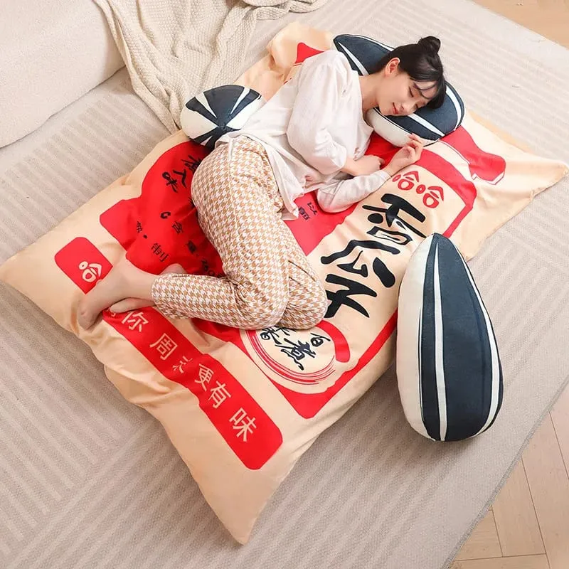 Sac chinois de Simulation de taille géante, jouets en peluche de graines de Melon, oreiller doux et apaisant, matelas pour enfants, jouets amusants en famille, nouvelle collection — image 9