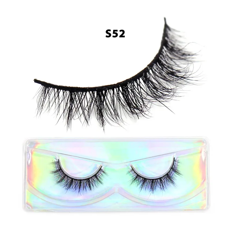Short Natural 3D Mink Lashes Fluffy Wispy Fake Eyelashes Crisscross False Lashes Eyelash Extension Makeup — image 21