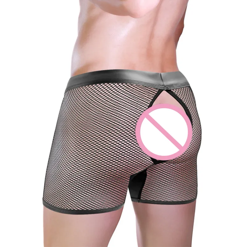 Bulge Pouch Shorts Men Fishnet Underwear Lounge Clothing All Seasons Style Average Size Fit Breathable Fabric Classic Theme