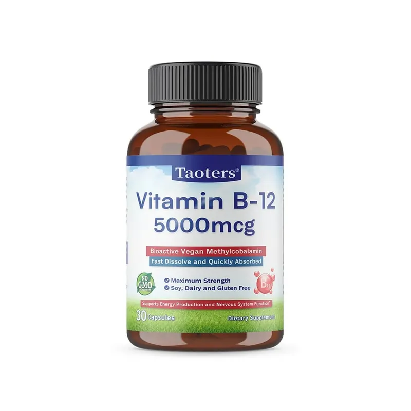 Vitamin B12 Capsules 5000 Mcg Bioactive Vegan Methylcobalamin Supports Energy Production and Nervous System Function — image 8
