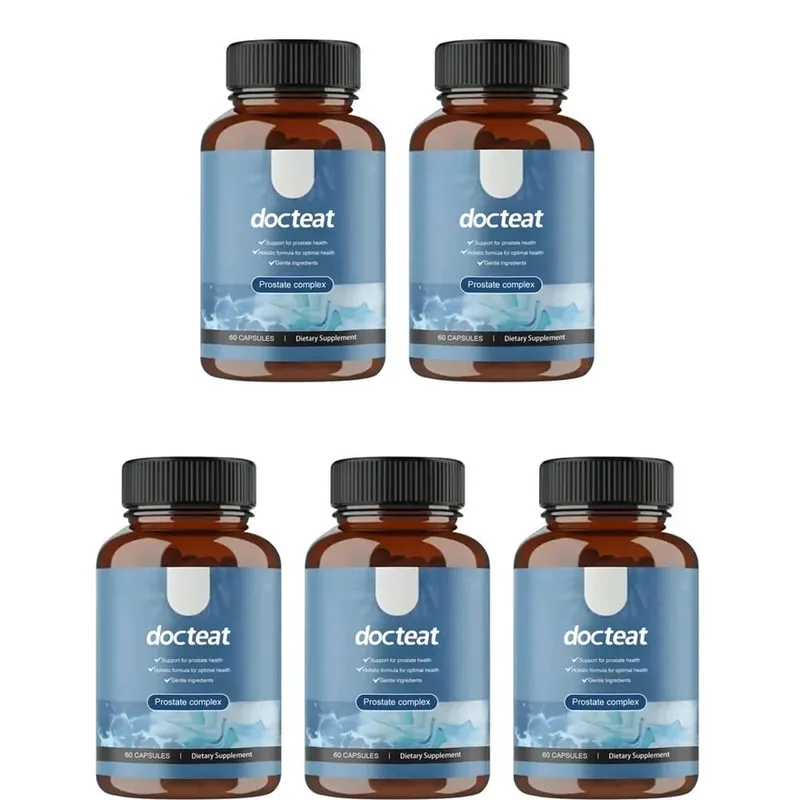 Docteat Prostate Complex Capsules Supports Prostate Health and Urinary Flow with Saw Palmetto Pumpkin Seed Extract 60 Capsules