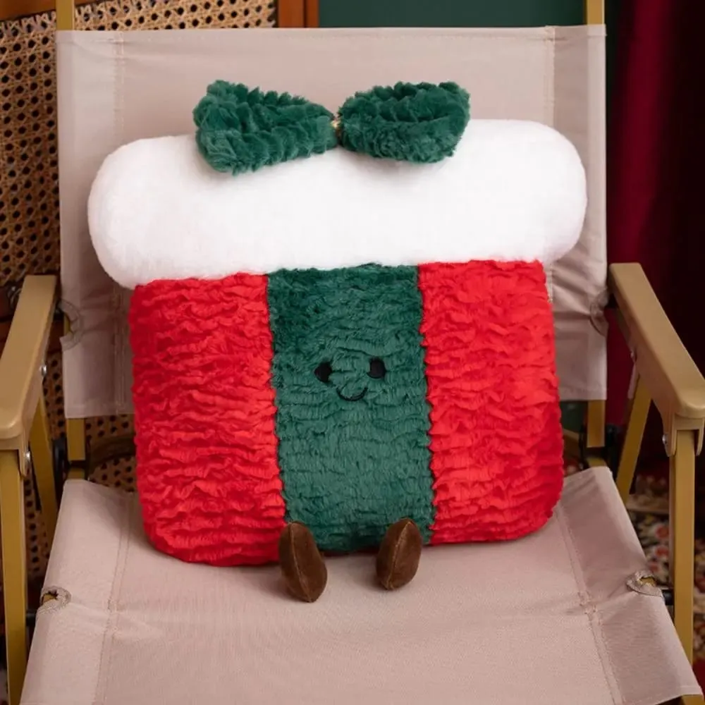 Cute Creative Shape Christmas Pillow Seasonal Pattern Soft Gingerbread Man Cushion Comfortable Waist Cushion Home Decor