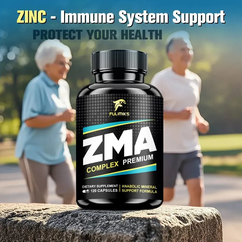 Buy 2 Get 2 Free! Easter Gift ZMA Supplements Capsules with Zin Vitamin B-6 Support Energy Brain Overall Health