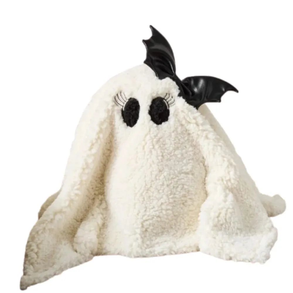 Fun Cute Ghost Dog Pillow White PP Cotton Halloween Gift Room Decoration Bat Throw Pillow Bedroom