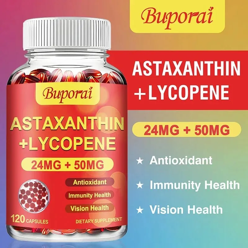 Astaxanthin + lykopenové kapsle - antioxidant podporuje vidění srdce a zdraví prostaty zlepšuje imunitu — image 1