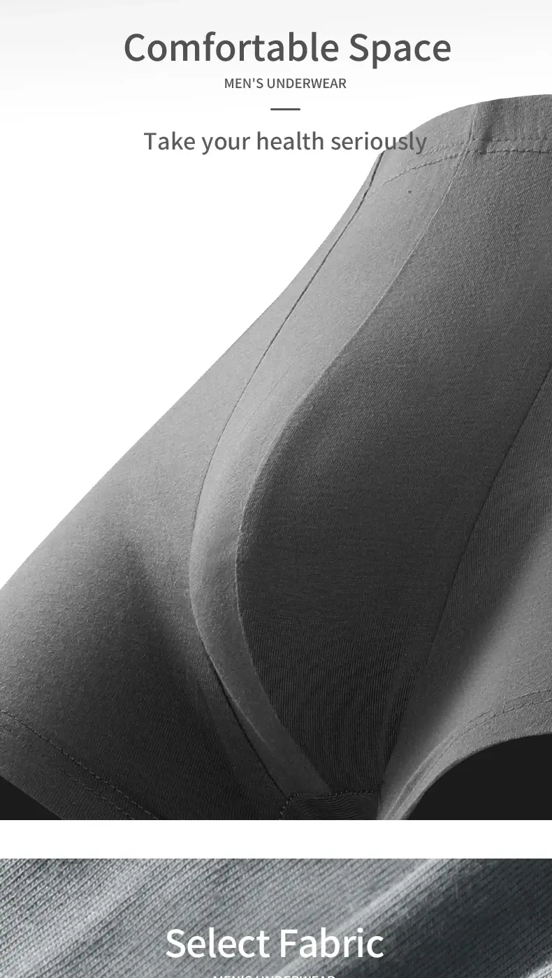 Lot de 3 Boxers de sport respirants en coton pur pour hommes, sous-vêtements d'été de grande taille, slips en coton fin pour garçons — image 2