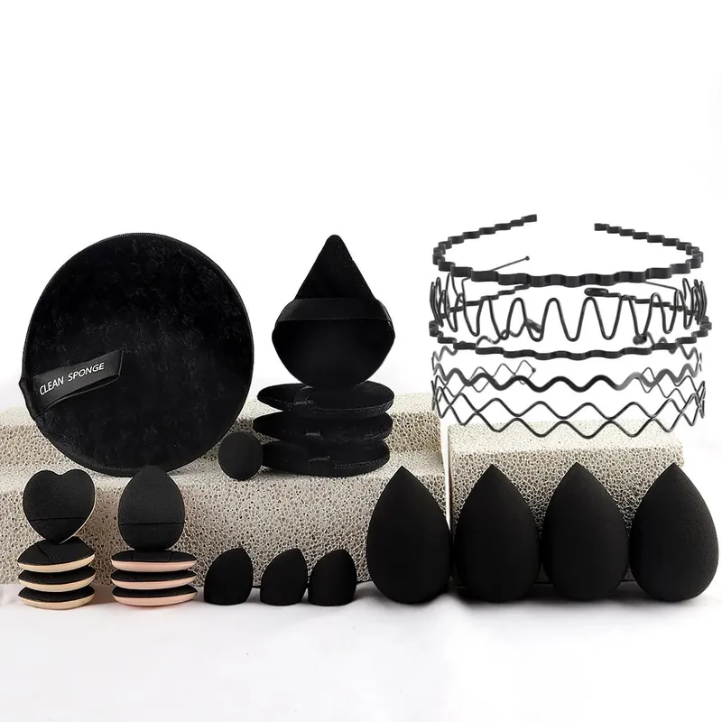 Professional Makeup Brushes Set with Sponges Kit for Foundation Eyeshadow Highlighter Blush Concealer Powder Cosmetic Tools