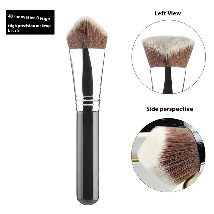 Makeup Kabuki Foundation Brush Luxury Single Pro Large Slant Triangle Square Tapered Vegan Cosmetic Brushes