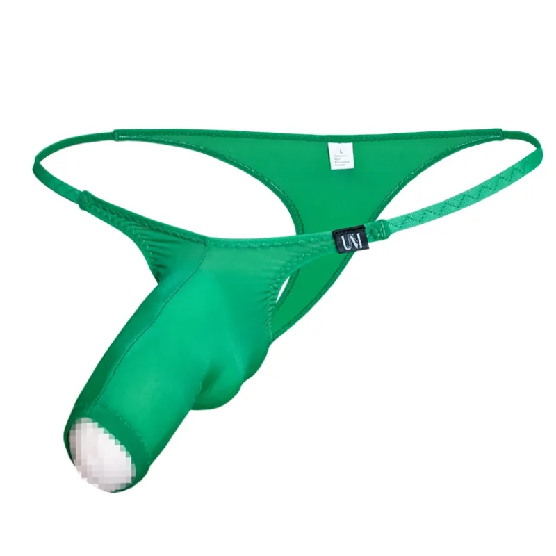 Sissy Sexy Mens Long Sleeve Open Crotch Bikini Soft Stretch Separated Pouch Breathable Sleep Loungewear Underwear — image 8