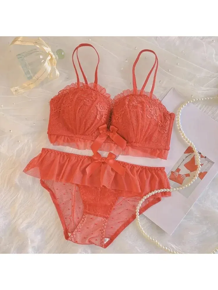 Push Up Bra Wireless for Small Breasts Anti Sagging Lace Bralette Women's Non Padded Lingerie To Enhance & Lift Comfort Bras
