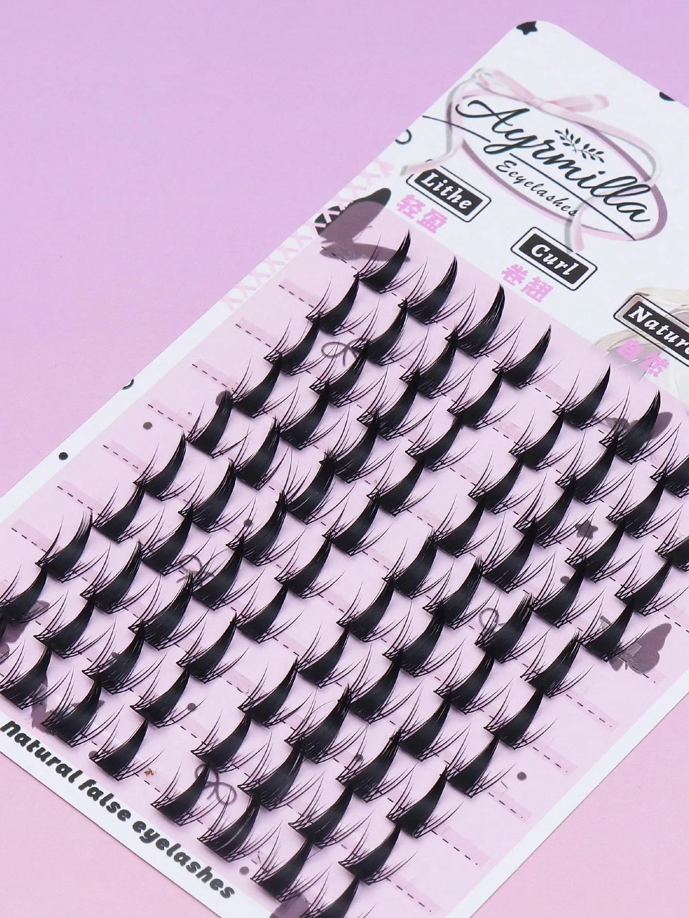 Manga Anime Spiky Cluster Lashes Sharp Tip Fox Eye Individual Eyelashes Cosplay DIY Segmented Fake Lashes