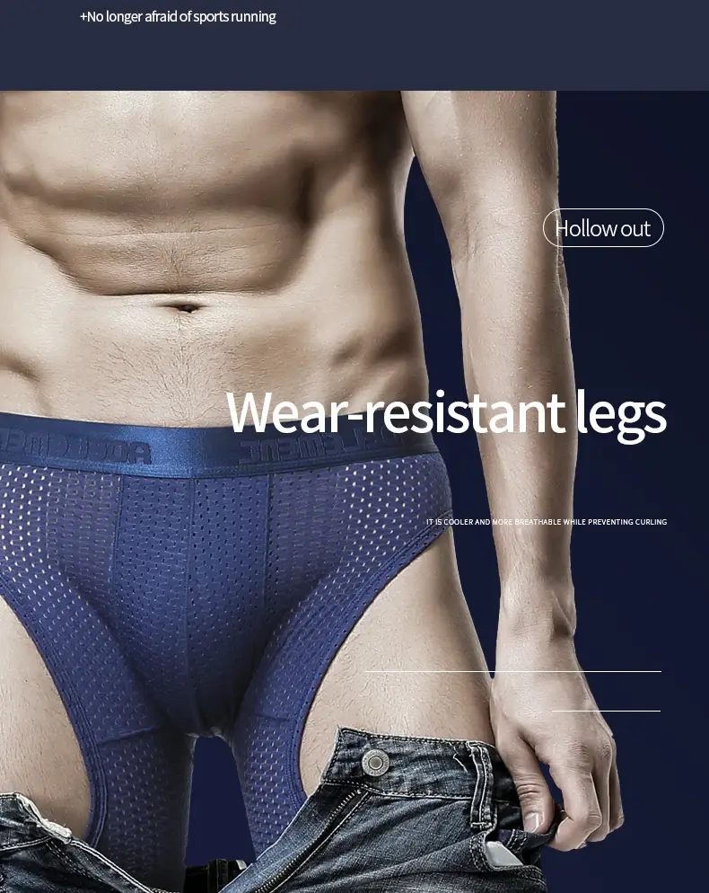 Roupa interior esportiva masculina de fitness gelo seda fina treinamento secagem rápida corrida estendida anti-desgaste perna não vestindo cuecas boxer