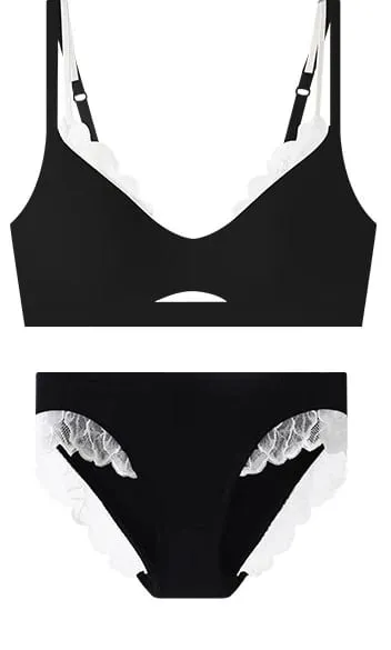 Sexy Push Up Sports Bra & Panties Set Wireless T-shirt Bra for Large Small Bust Plus Size Anti Sagging Seamless Workout Bralette