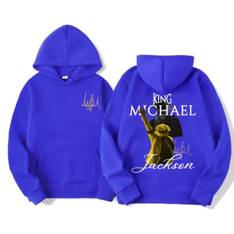 King of Pop Michael Jackson Tour Sweatshirts Men's Clothing Vintage High Street Hoodies Male Casual Long Sleeve Pullovers Hoodie