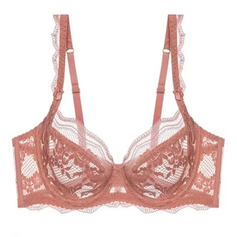 Fashion Ladies Ultra Thin Lace Lingerie Set Victorian Style Soft Underwire Push Up Gather Lift Unpadded Breathable Wear