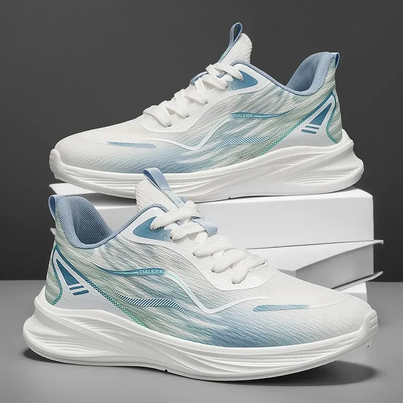 Men's breathable mesh sneakers summer soft-sole anti-slip casual running shoes fashion students lightweight speed sports shoes