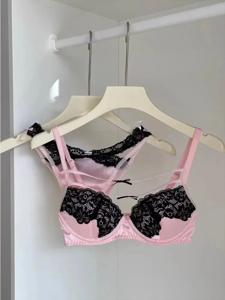 Teen Girl Push Up Bras Sexy Lace Underwire Bra for Small Bust Gathering Push Up Anti Sag Comfortable Lingerie Hot Sale