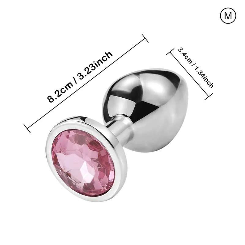S/M/L Metal Anal Plug Butt Plug Sex Toy Butt Toy for Women Men Couples Gay Adult Game Masturbator Anal Diamond Sex Shop