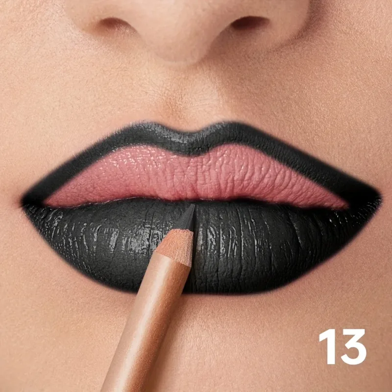 Lápis delineador labial fosco nude de longa duração à prova d'água à prova de manchas contorno preciso fórmula cremosa suave