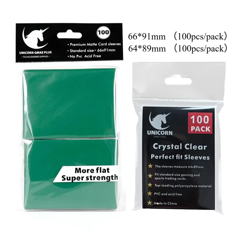200 peças mangas de cartão cartões de negociação dupla camada fosco tamanho padrão mangas de cartão para pokemon mtg beisebol esporte cartão jogo de tabuleiro