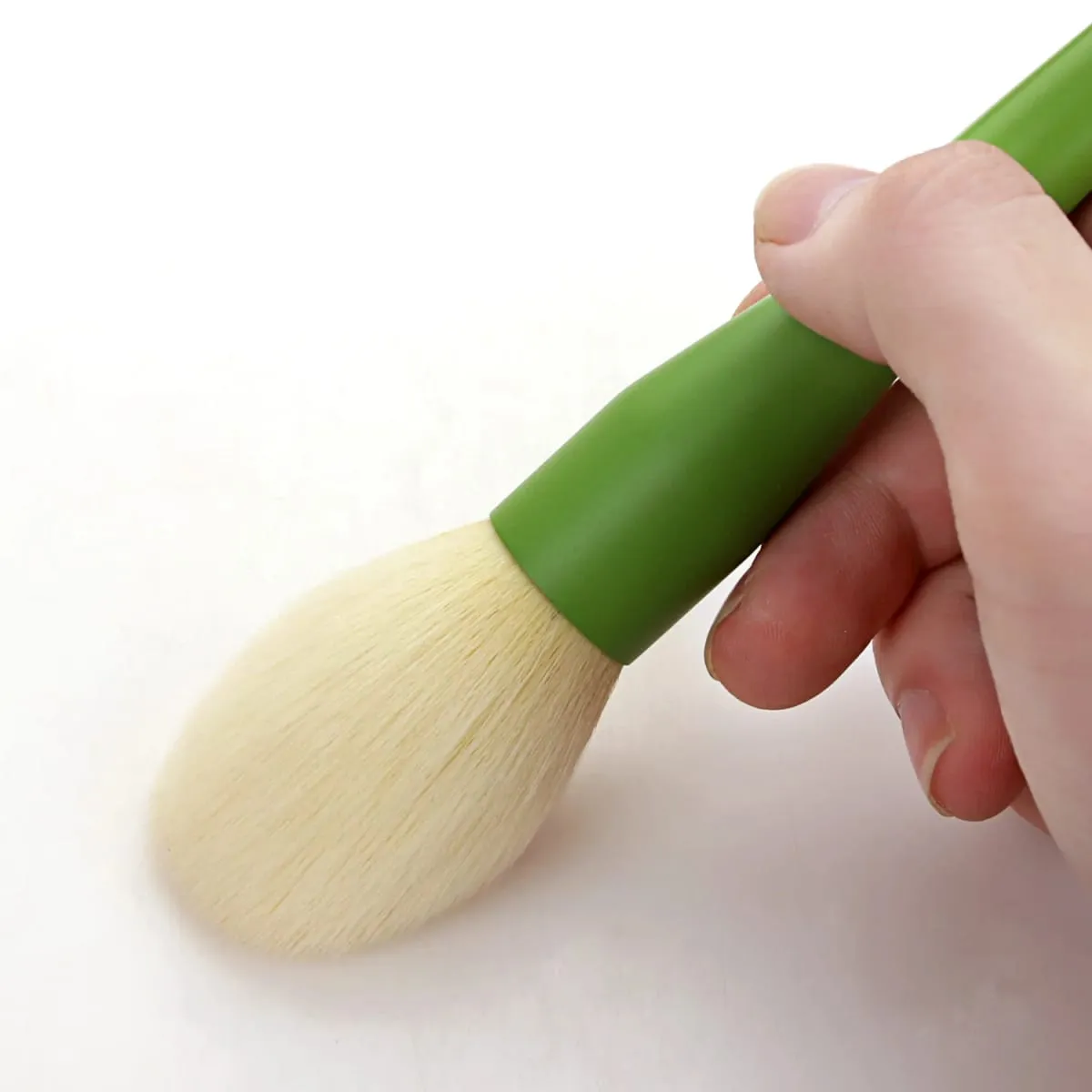 11Pcs Green Handle Makeup Brushes Soft Bristle For Powder Blush Foundation Eyeshadow Cosmetic Tools